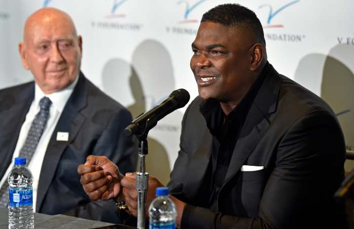 This year's Gala honored former Tampa Bay Buc wide receiver Keyshawn Johnson. The mission of the annual Dick Vitale Gala's is to raise money for pediatric cancer research through the V Foundation for Cancer Research to help men, women and children diagnosed with cancer. This year the 2022, 17th Annual Dick Vitale Gala raises a record $11.1 million. For more information and how to donate visit v.org. Sar Dick Vitale Gala 12