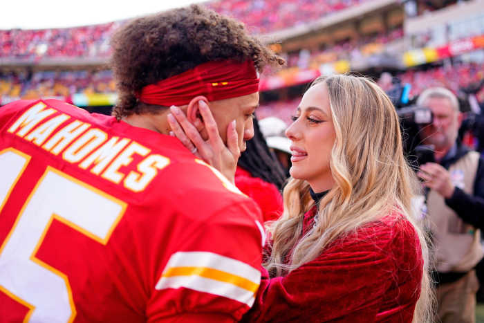 Chiefs quarterback Patrick Mahomes and his wife, Brittany Mahomes.