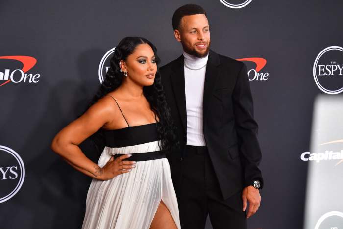 Golden State Warriors star Stephen Curry and wife Ayesha Curry arrive at the 2022 ESPY at Dolby Theater on July 20, 2022.