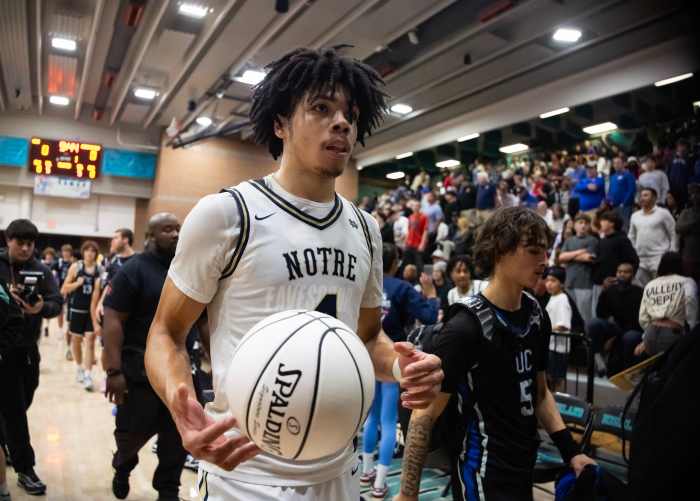 Notre Dame High School (CA) forward Tyran Stokes (4) against Sandra Day O'Connor (AZ)