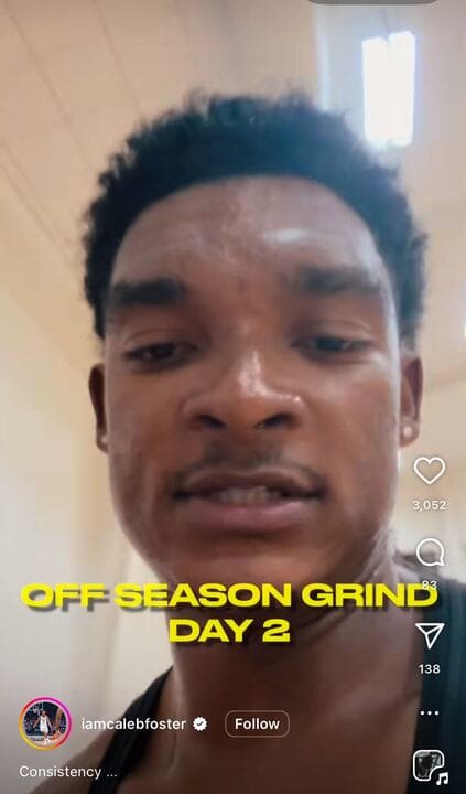 Caleb Foster, Instagram