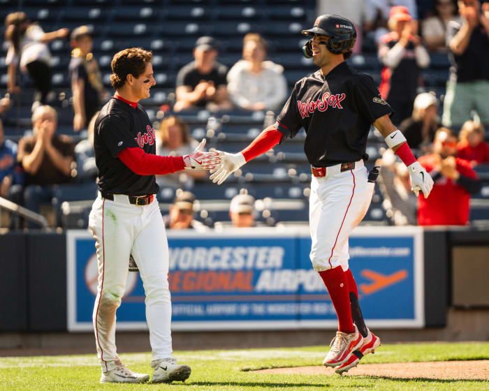 Red Sox prospects Roman Anthony and Marcelo Mayer.