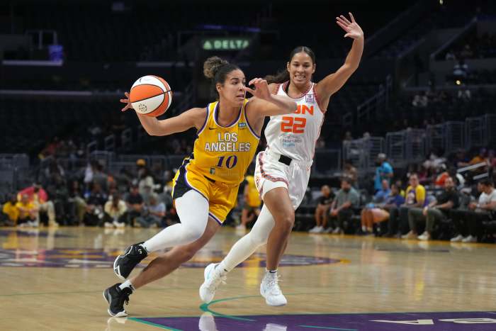 Former Los Angeles Sparks guard Kia Nurse (10).
