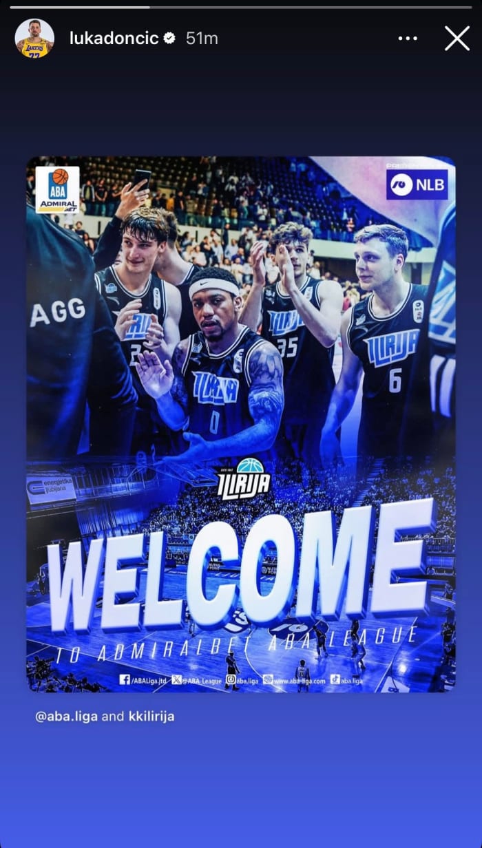 Luka Doncic reposted the news on his Instagram account.