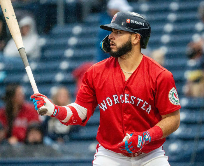 Wilyer Abreu steps into the batter's box in the first inning at Polar Parkon on June 17.