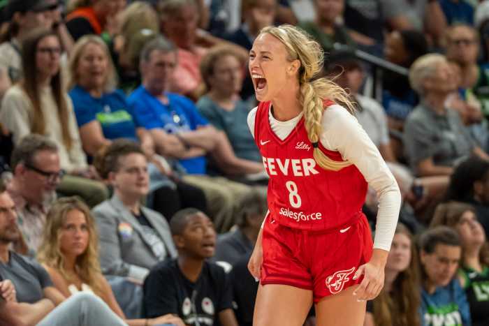 Indiana Fever guard Sophie Cunningham (8).