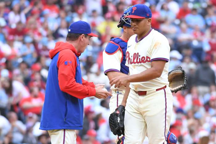 Even after a poor first outing, Ranger Suárez has been Philadelphia's best starter this season, with a 1.99 ERA. Yet his second-half decline last season is causing Rob Thomson to be cautious this year.