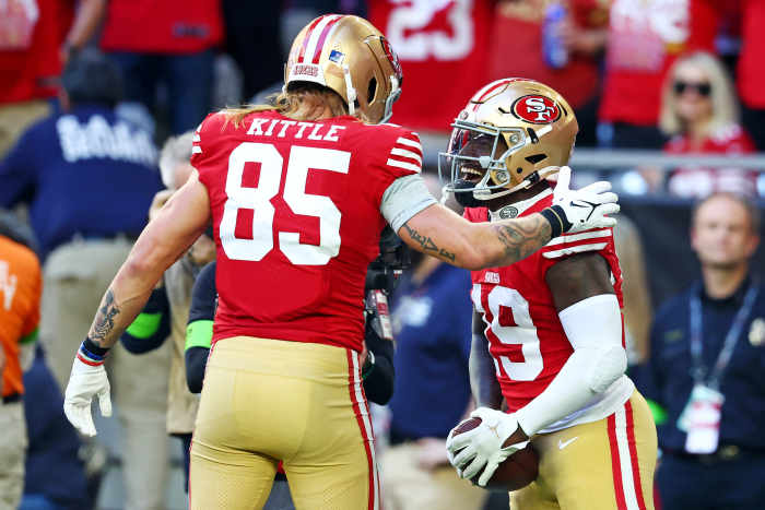 Deebo Samuel and George Kittle of the San Francisco 49ers