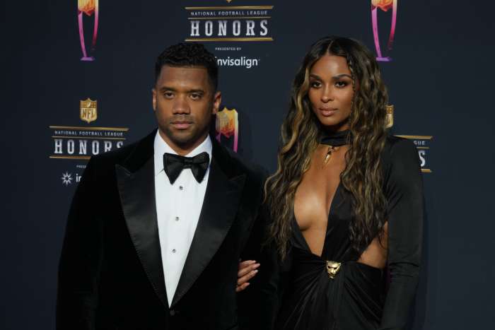 Steelers quarterback Russell Wilson and his wife Ciara at 2022 NFL Honors.