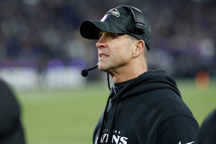 Baltimore Ravens head coach John Harbaugh.