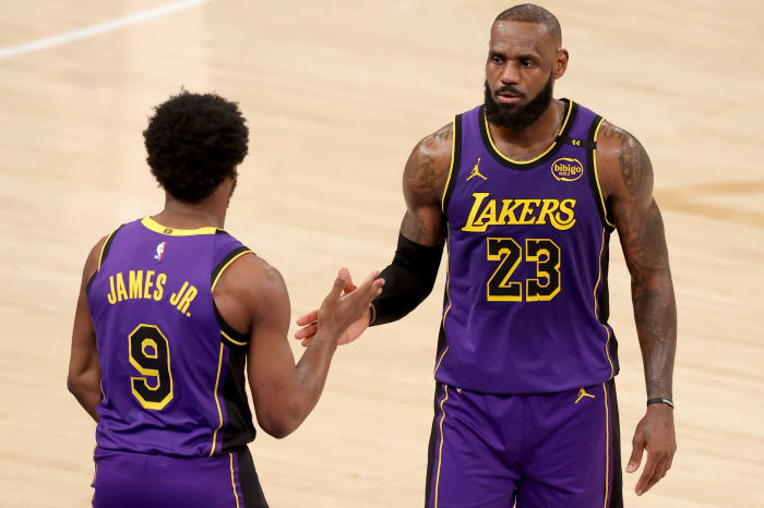 Lebron James Gesture To Jaylen Brown Fuels Bronny James Speculation Lebron James Gesture To Jaylen Brown Fuels Bronny James Speculation