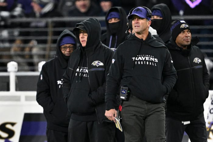 Baltimore Ravens head coach John Harbaugh.