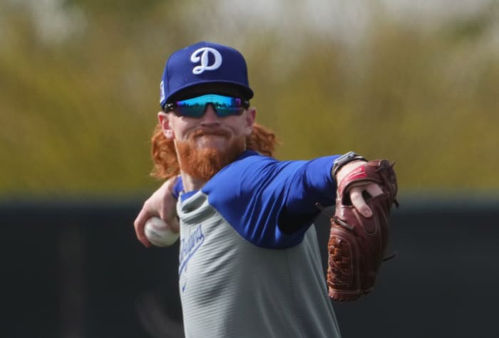 Los Angeles pitcher Dustin May.