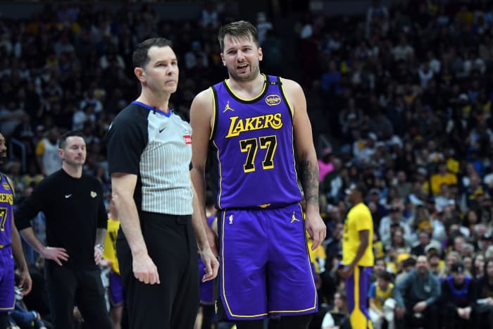 Los Angeles Lakers guard Luka Doncic (77).