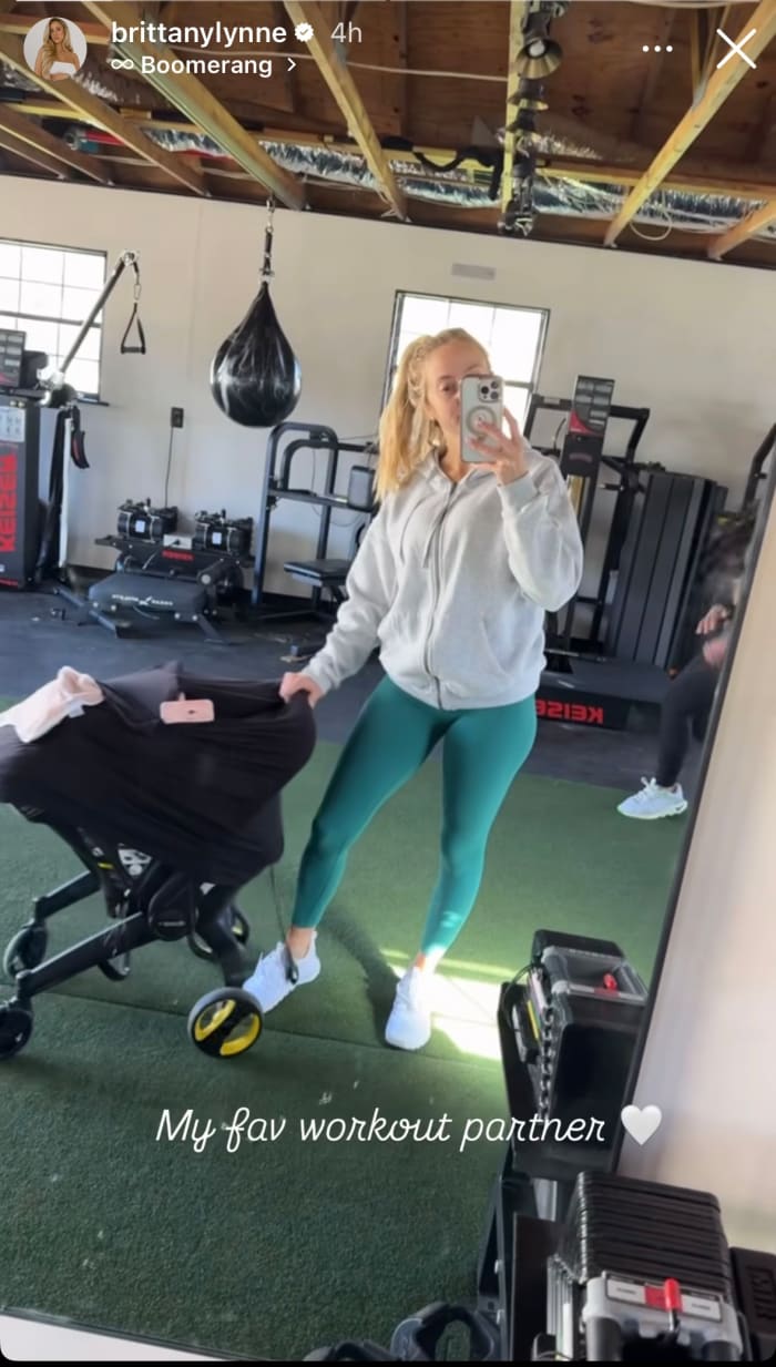 Brittany Mahomes and daughter, Golden Raye, on March 4, 2025.