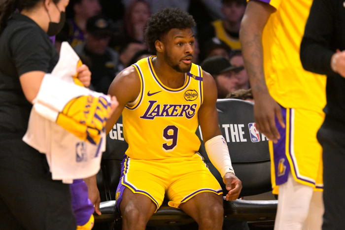 Los Angeles Lakers guard Bronny James