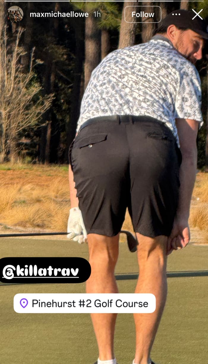 Chiefs tight end Travis Kelce at Pinehurst on March 21, 2025.