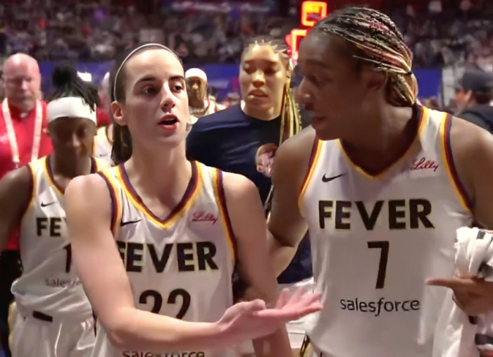 Caitlin Clark, Aliyah Boston Share Intense Moment During WNBA Opener ...