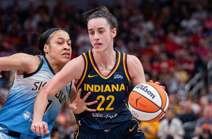 Indiana Fever guard Caitlin Clark and Chicago Sky guard Chennedy Carter