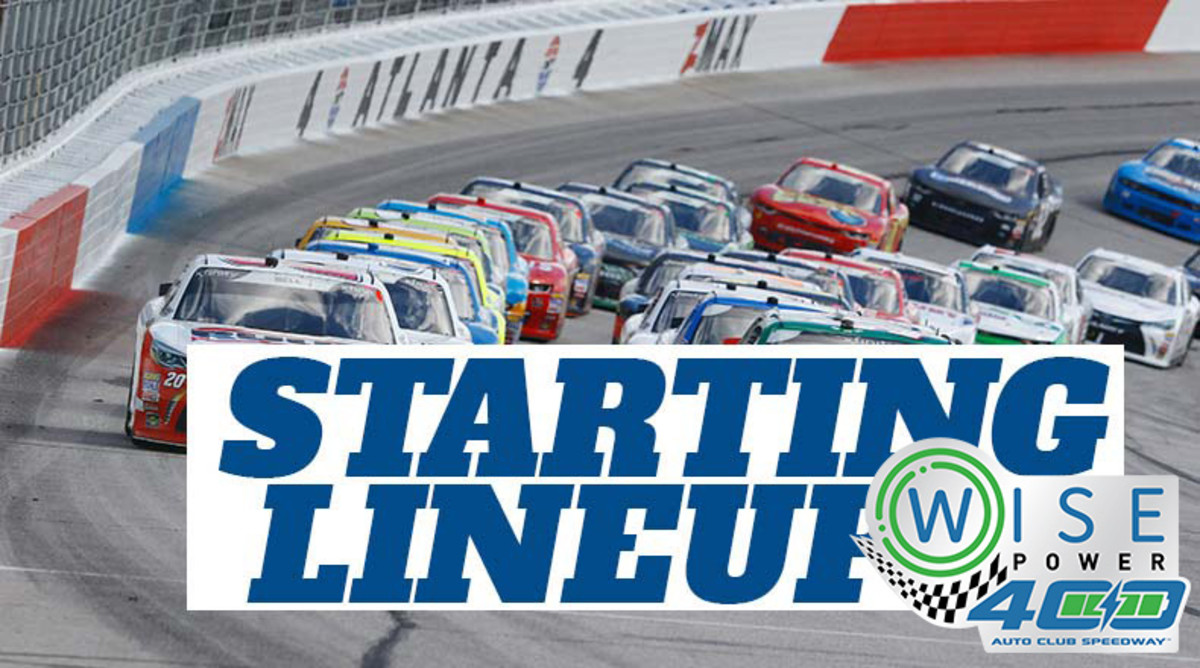 NASCAR Starting Lineup for Sunday's Wise Power 400 at Auto Club Speedway