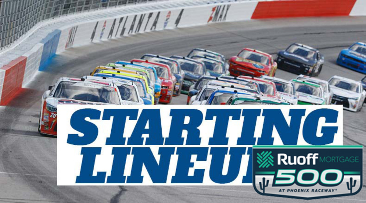 NASCAR Starting Lineup for Ruoff Mortgage 500 at Phoenix Raceway