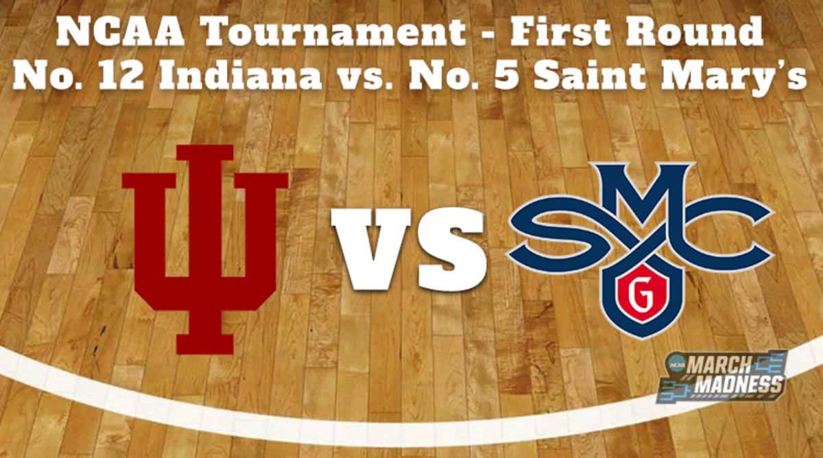 Indiana Hoosiers vs. Saint Mary's Gaels Prediction NCAA Tournament