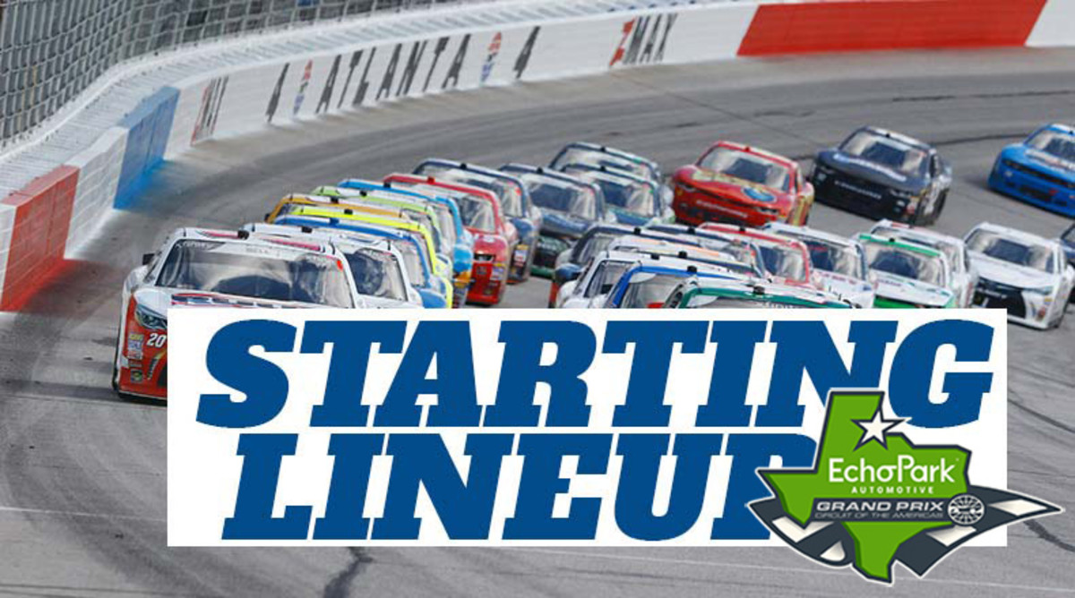 NASCAR Starting Lineup for EchoPark Automotive Grand Prix at Circuit of The Americas