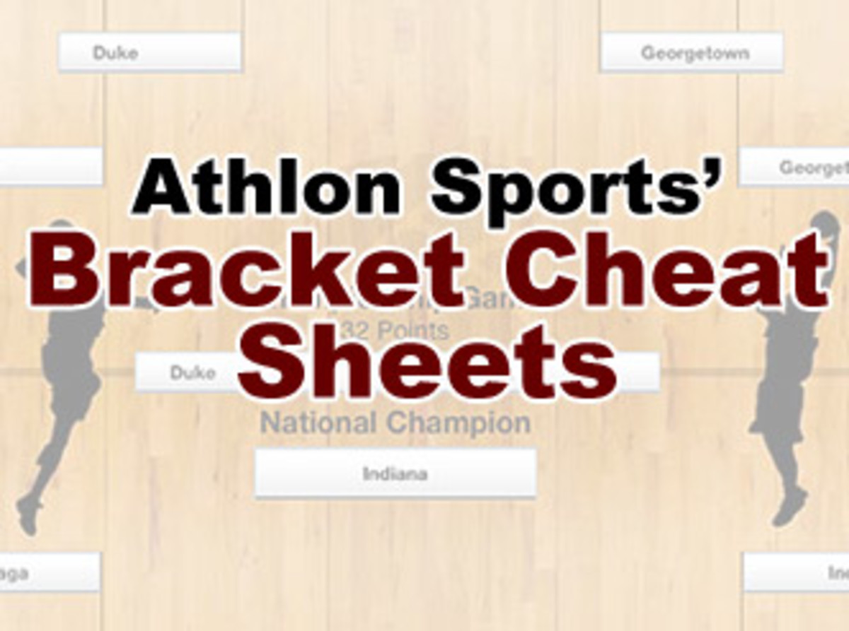 NCAA Tournament 2013 March Madness Bracket Cheat Sheets AthlonSports