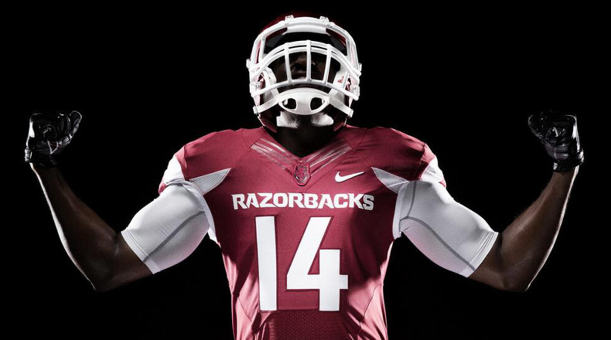 Arkansas new football uniform 2014