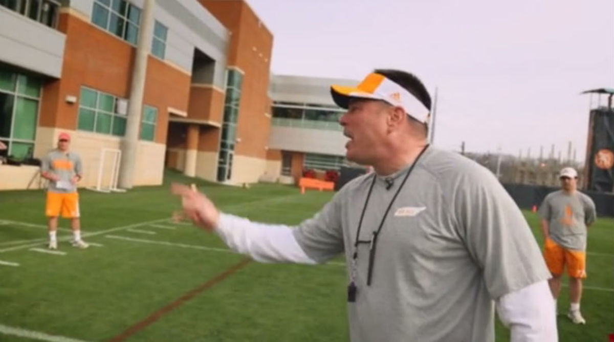 Butch Jones Goes Ballistic When 'Sweet Home Alabama' is Played at Vols Practice