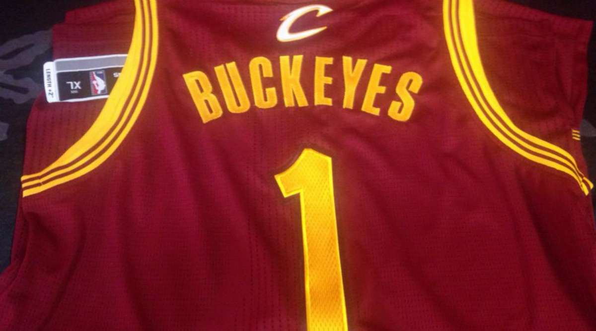 Urban Meyers Shows Off Cavaliers-Ohio State Jersey
