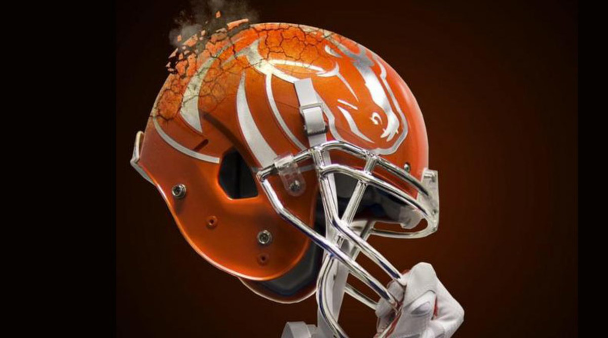 Boise State Broncos Orange helmet