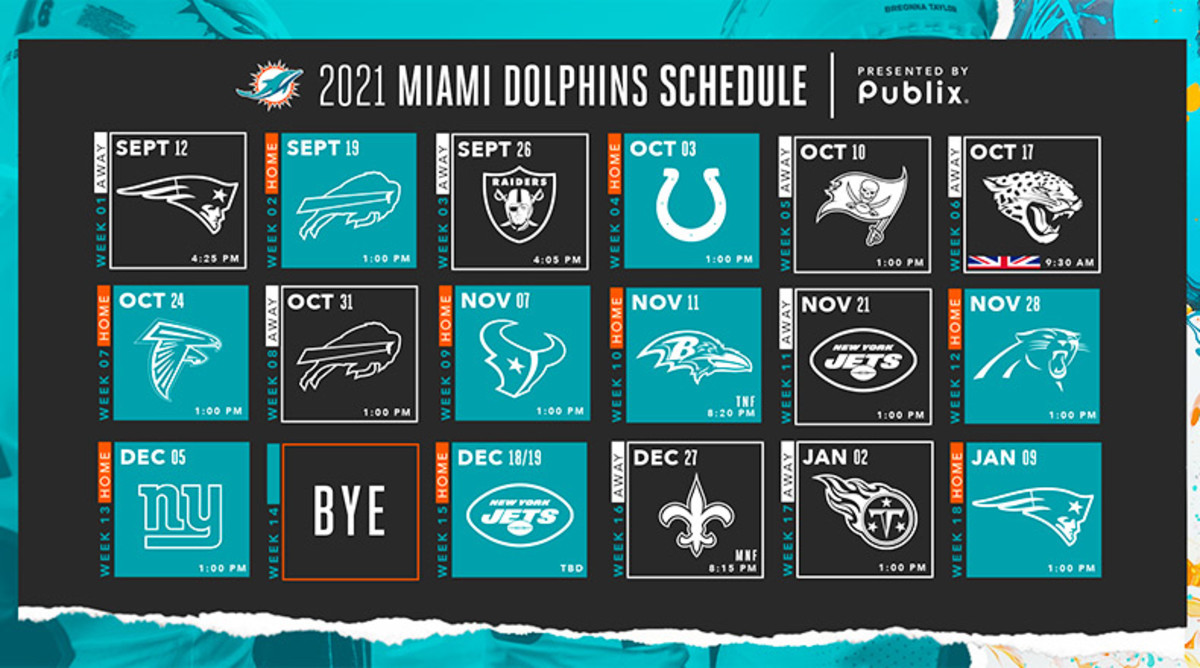 Miami Dolphins 2022 Schedule Printable Miami Dolphins Schedule 2021 - Athlonsports.com | Expert Predictions,  Picks, And Previews