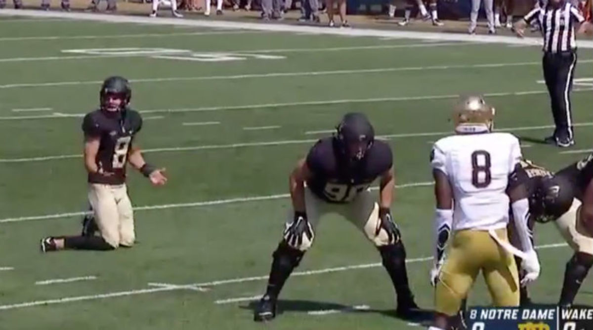 Wake Forest Football Demon Deacons Prepare to Kick Field Goal