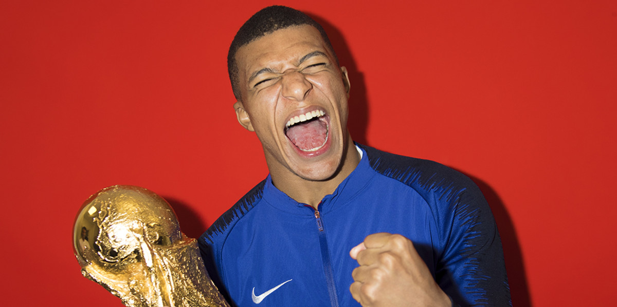 Kylian Mbappe with World Cup