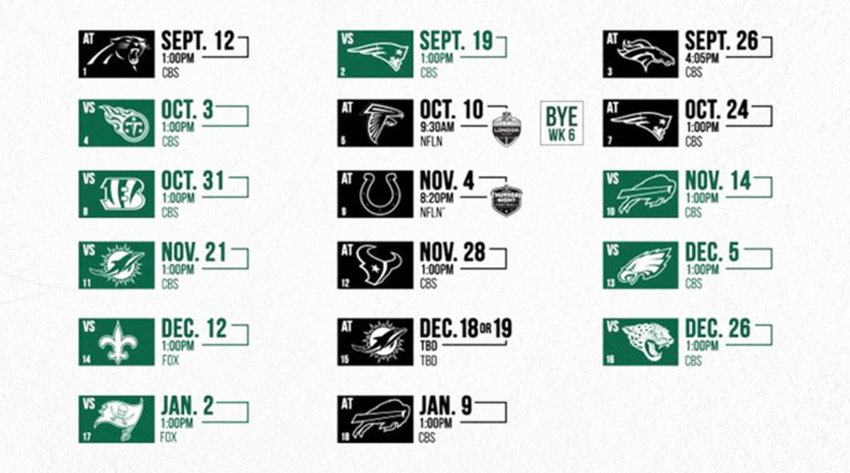 Jets 2022 Schedule New York Jets Schedule 2021 - Athlonsports.com | Expert Predictions, Picks,  And Previews