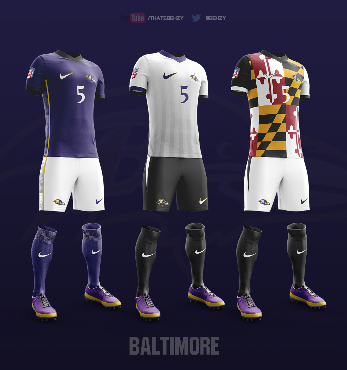 An artist designed soccer kits for all 32 NFL teams and the final