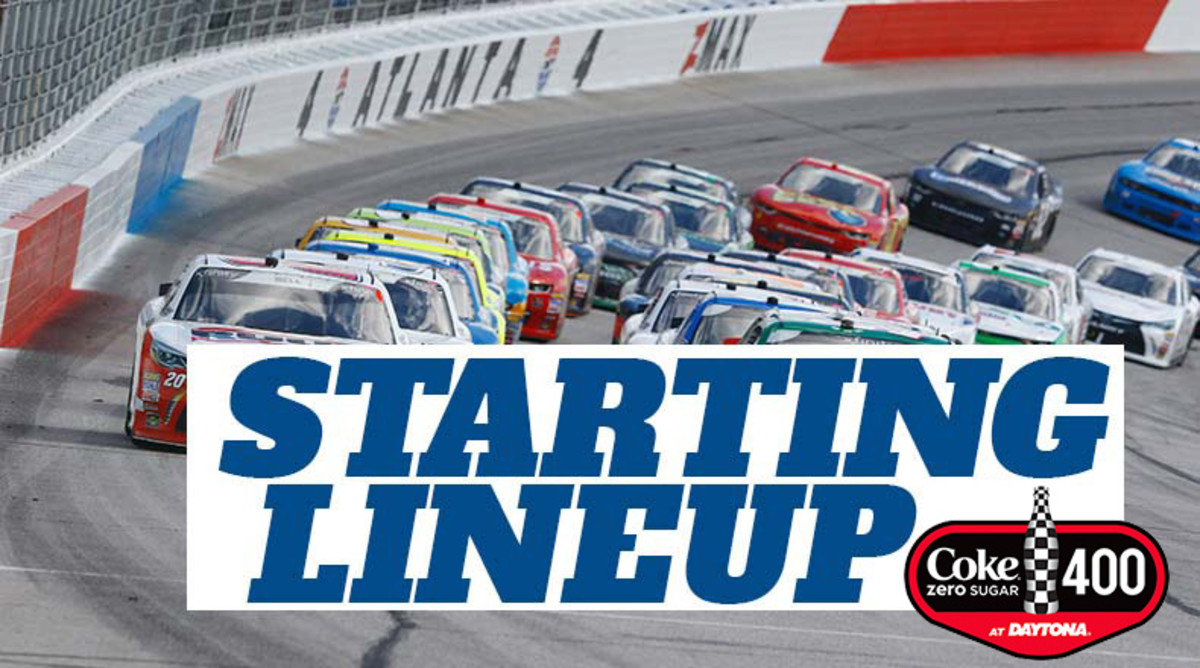 NASCAR Starting Lineup for Saturday's Coke Zero Sugar 400 at Daytona