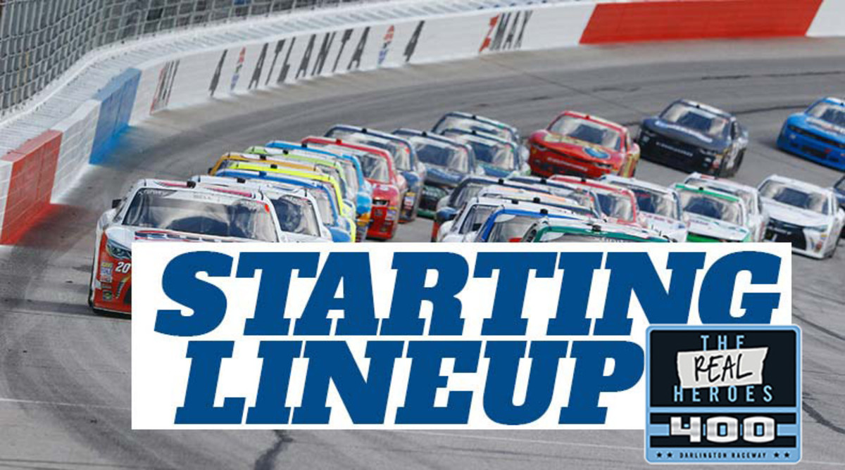 NASCAR Starting Lineup for Sunday's The Real Heroes 400 at Darlington Raceway