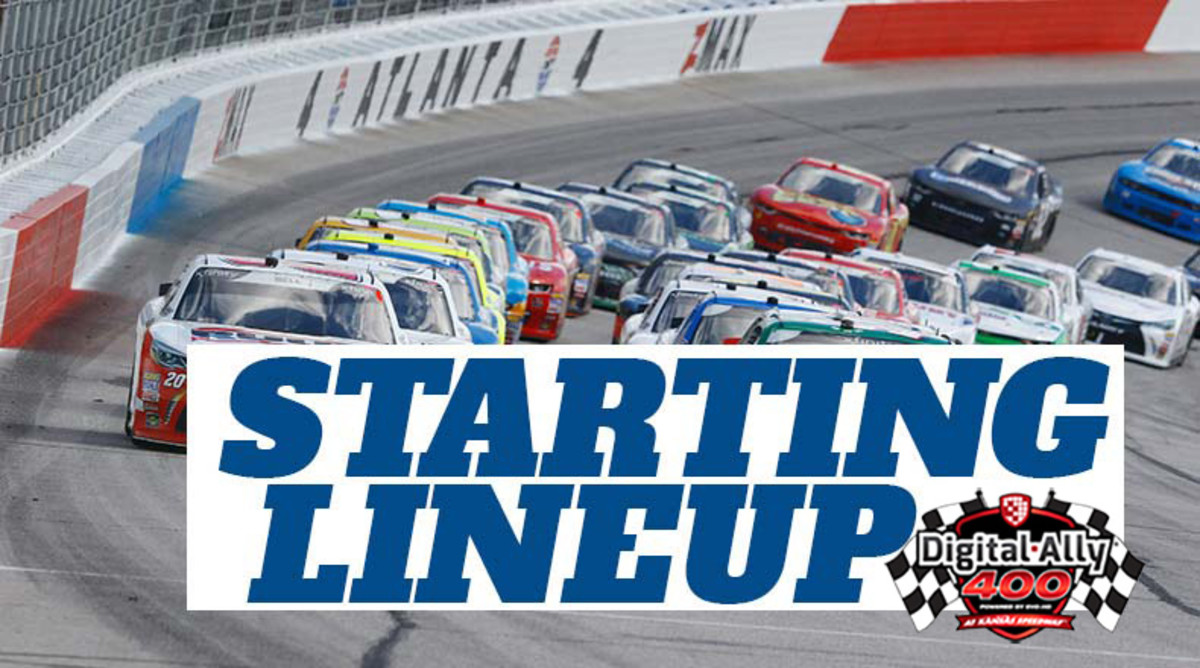 NASCAR Starting Lineup for Saturday's Digital Ally 400 at Kansas Speedway
