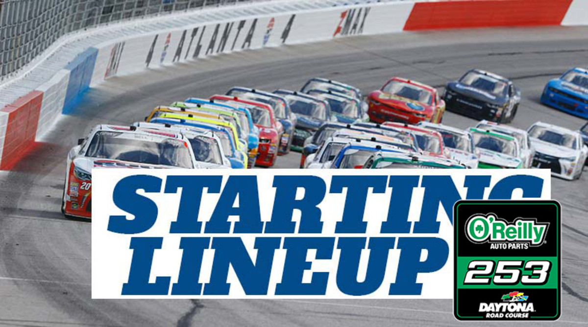 NASCAR Starting Lineup for Sunday's O'Reilly Auto Parts 253 at Daytona Road Course