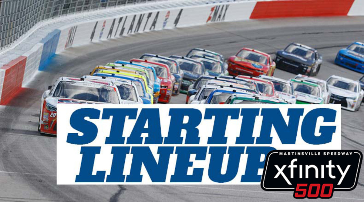 NASCAR Starting Lineup for Sunday's Xfinity 500 at Martinsville Speedway