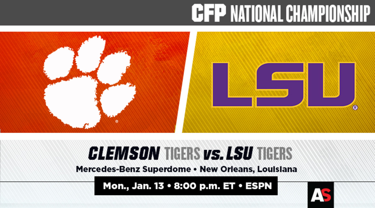 National Championship Prediction and Preview Clemson vs. LSU