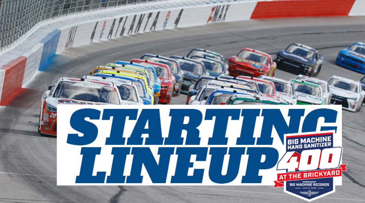 NASCAR Starting Lineup for Sunday's Big Machine Hand Sanitizer 400 at Indianapolis Motor Speedway