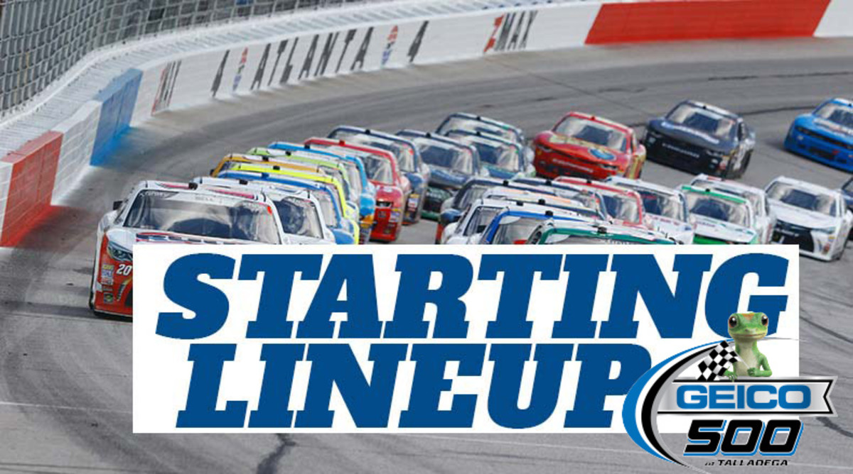 NASCAR Starting Lineup for Sunday's GEICO 500 at Talladega Superspeedway