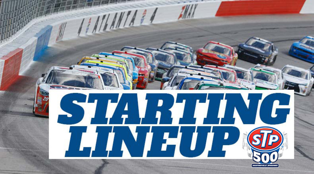 NASCAR Starting Lineup for STP 500 at Martinsville Speedway