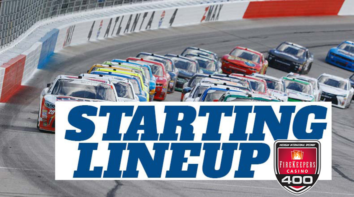 NASCAR Starting Lineup for Sunday's FireKeepers Casino 400 at Michigan