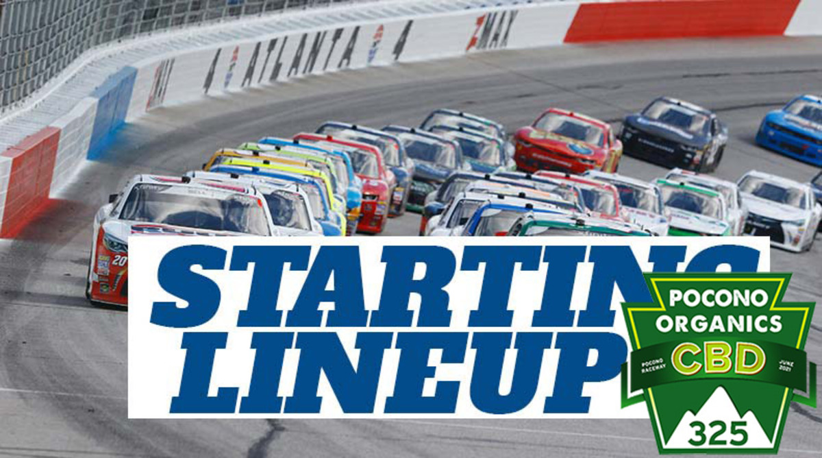 NASCAR Starting Lineup for Saturday's Pocono Organics CBD 325 at Pocono Raceway