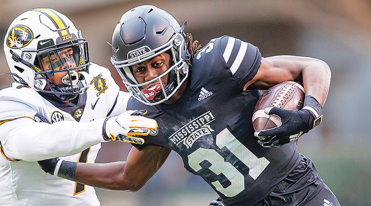 Mississippi State Bulldogs Jaden Walley #11 Grey Concrete Building