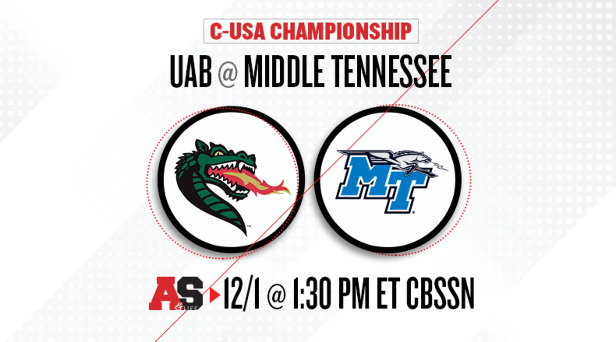 Conference USA Championship Game Prediction and Preview: UAB vs. Middle Tennessee